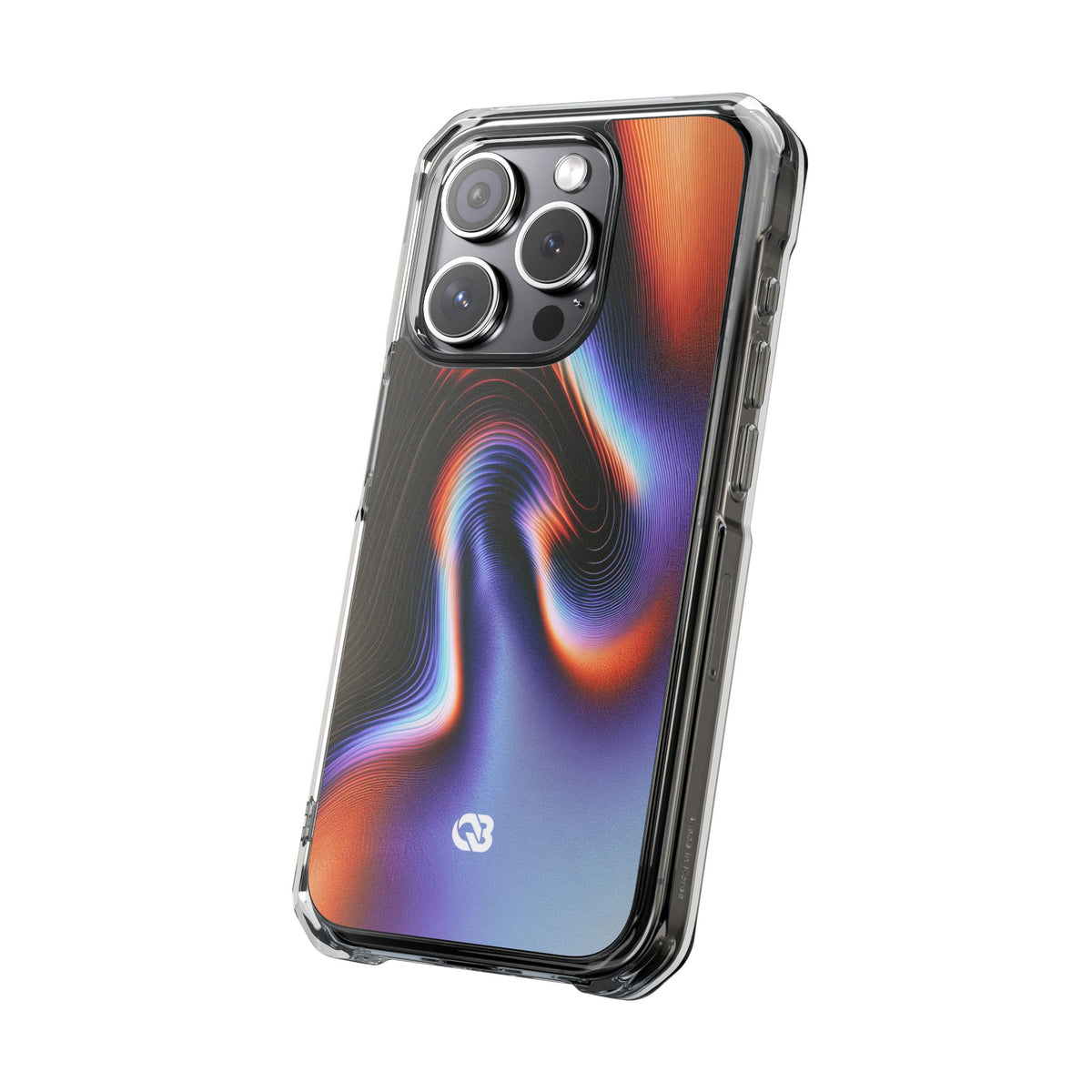 Prismatic Resonance · Clear Impact Magnetic Phone Case for iPhone · Purple