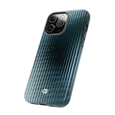 Blue Tough Phone Case for iPhone - Glacial Reeded Glass