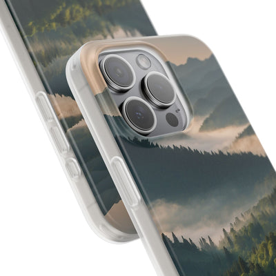 Foggy Mountain Ridge · Soft Phone Case for iPhone