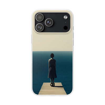 Solitary Blue Horizon · Soft Coque de téléphone pour iPhone