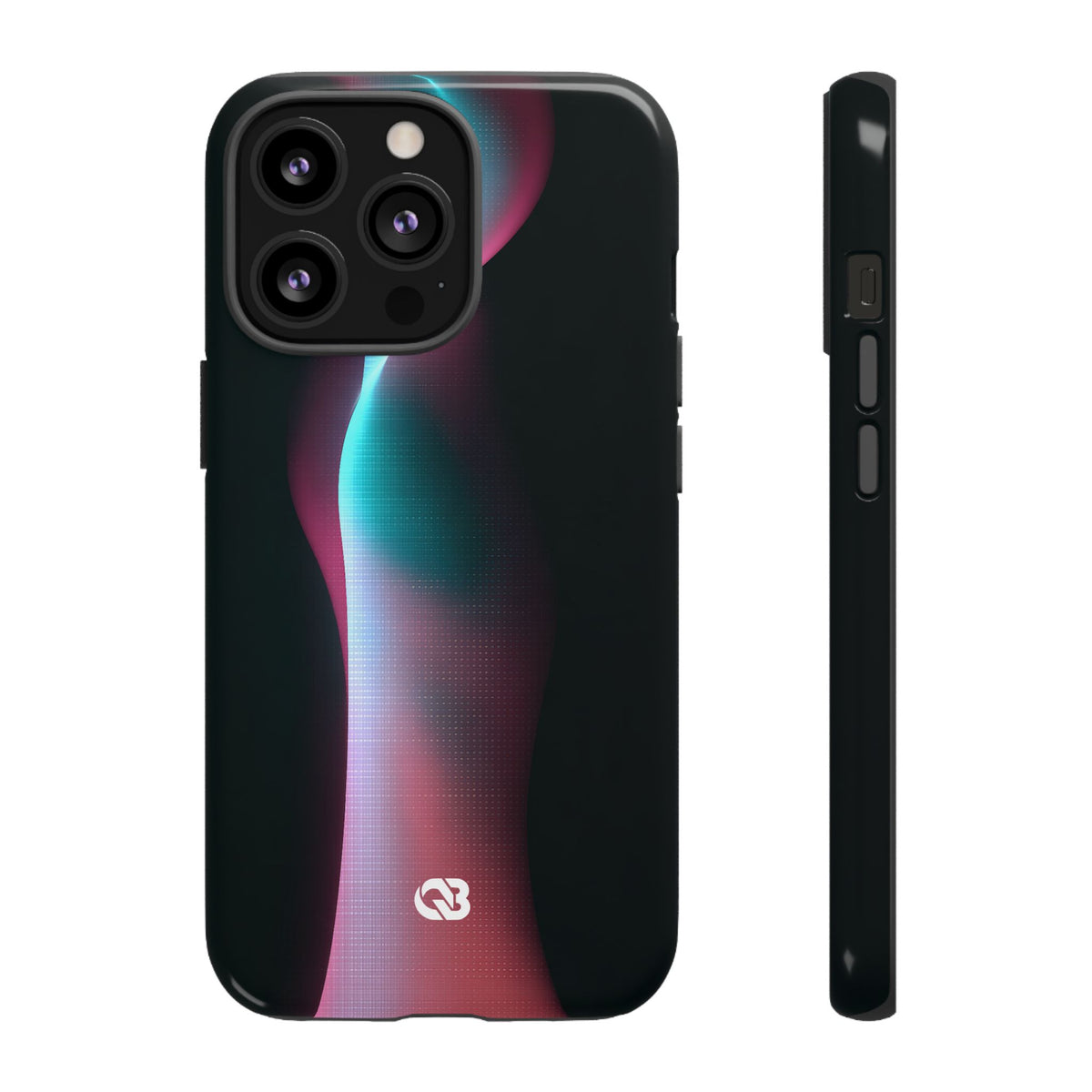 Neon Pixel Flow · Tough Phone Case for iPhone · Black