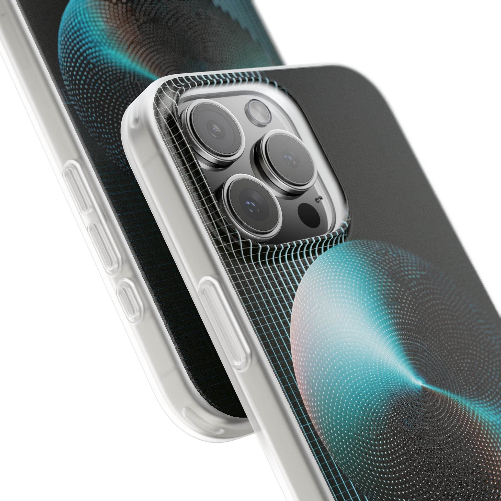Blue Lite Phone Case for iPhone - Cyan Vector Sphere