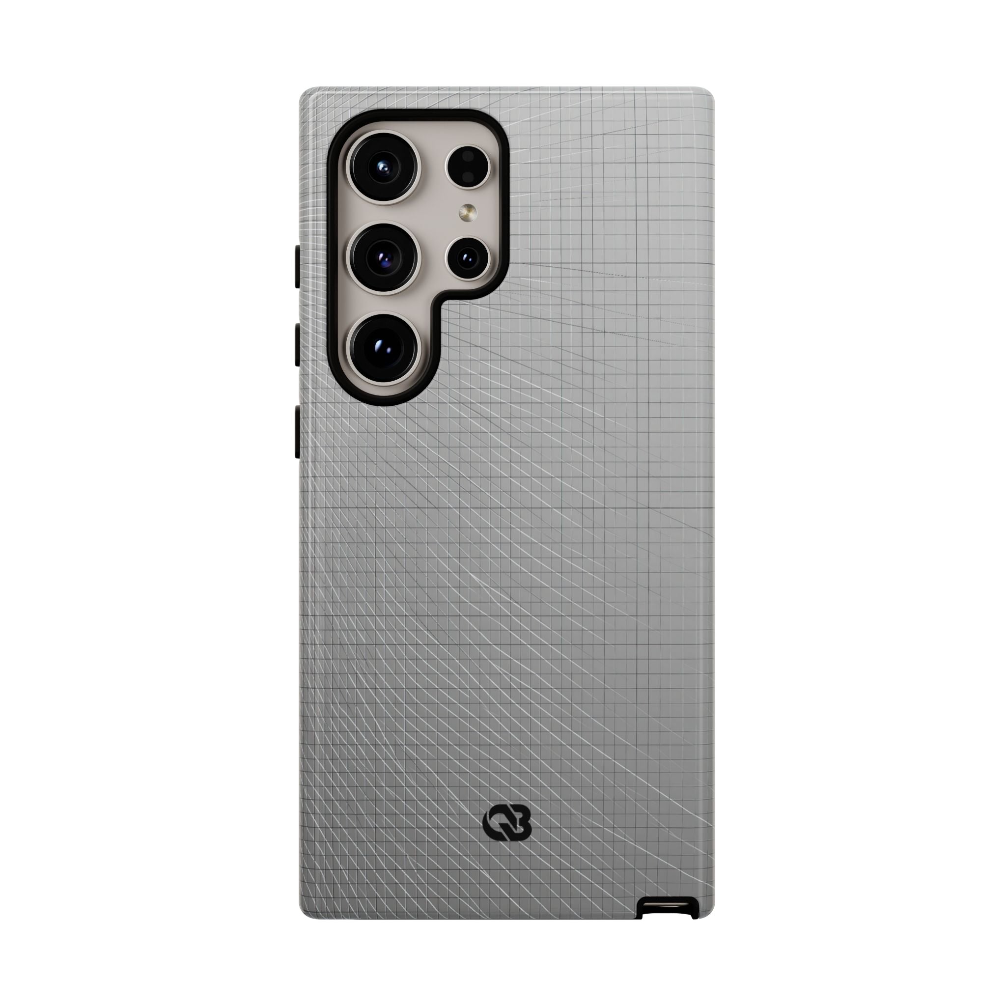 Grey Tough Phone Case for Samsung - Chrome Mesh Warp