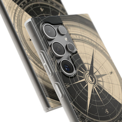 Beige Lite Phone Case for Samsung - Obsidian Nautical Blueprint