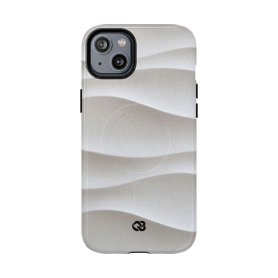 White Tough 2.0 Magsafe Phone Case for iPhone - Arctic Flow Ridges