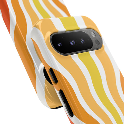 Amber Solar Waves · Tough Phone Case for Google Pixel