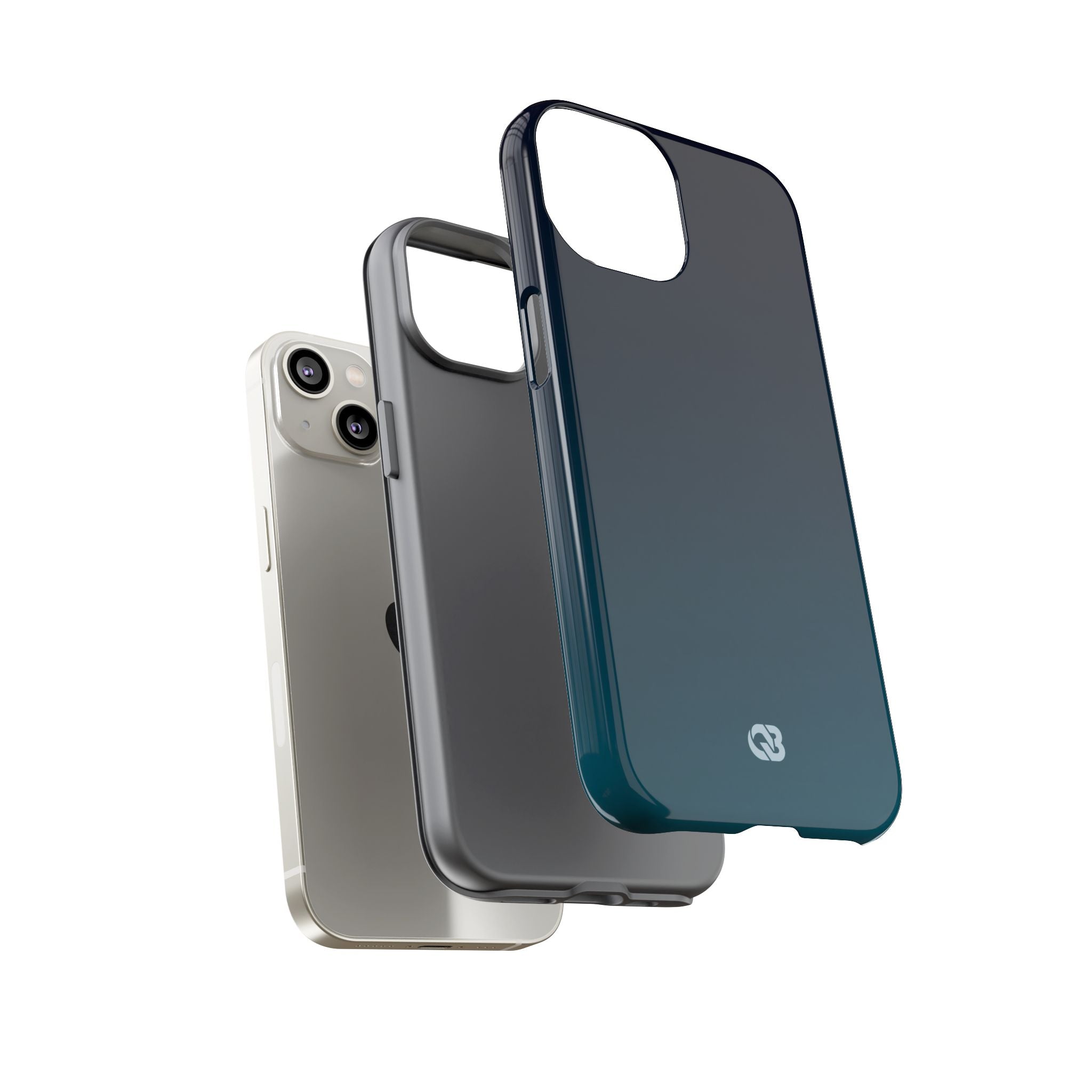 Teal Tough Phone Case for iPhone - Abyss Teal Haze