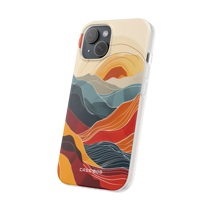 Sunlit Ridges iPhone 15 Cover - Blød