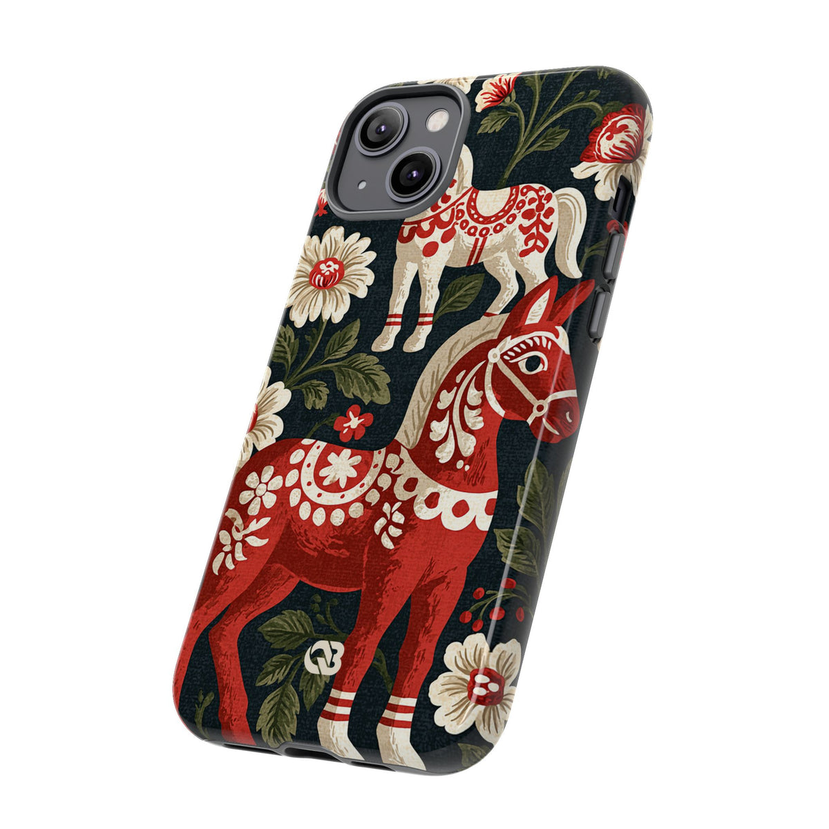 Nordic Dala Meadow · Tough Phone Case for iPhone · Red