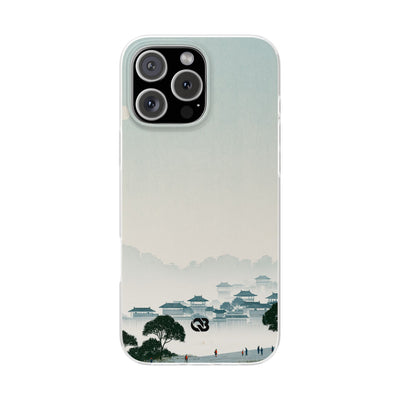 Blue Lite Phone Case for iPhone - Mist Valley Pagoda