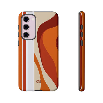 Orange Tough Phone Case for Samsung - Terracotta Metro Line