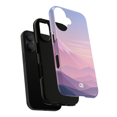 Purple Tough Phone Case for iPhone - Lavender Alpine Dawn