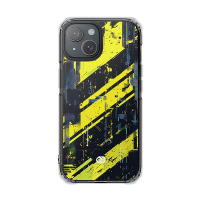 Acid Hazard · Clear Impact Magnetic Phone Case for iPhone ·  Yellow