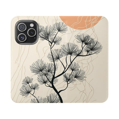 Spiky Tree Sunset - iPhone 15 Pro Case - Wallet
