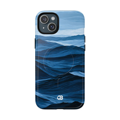 Blue Tough 2.0 Magsafe Phone Case for iPhone - Cobalt Ridge Tides