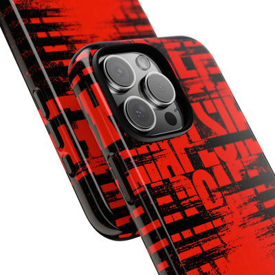 Crimson Redaction · Tough Phone Case for iPhone · Black