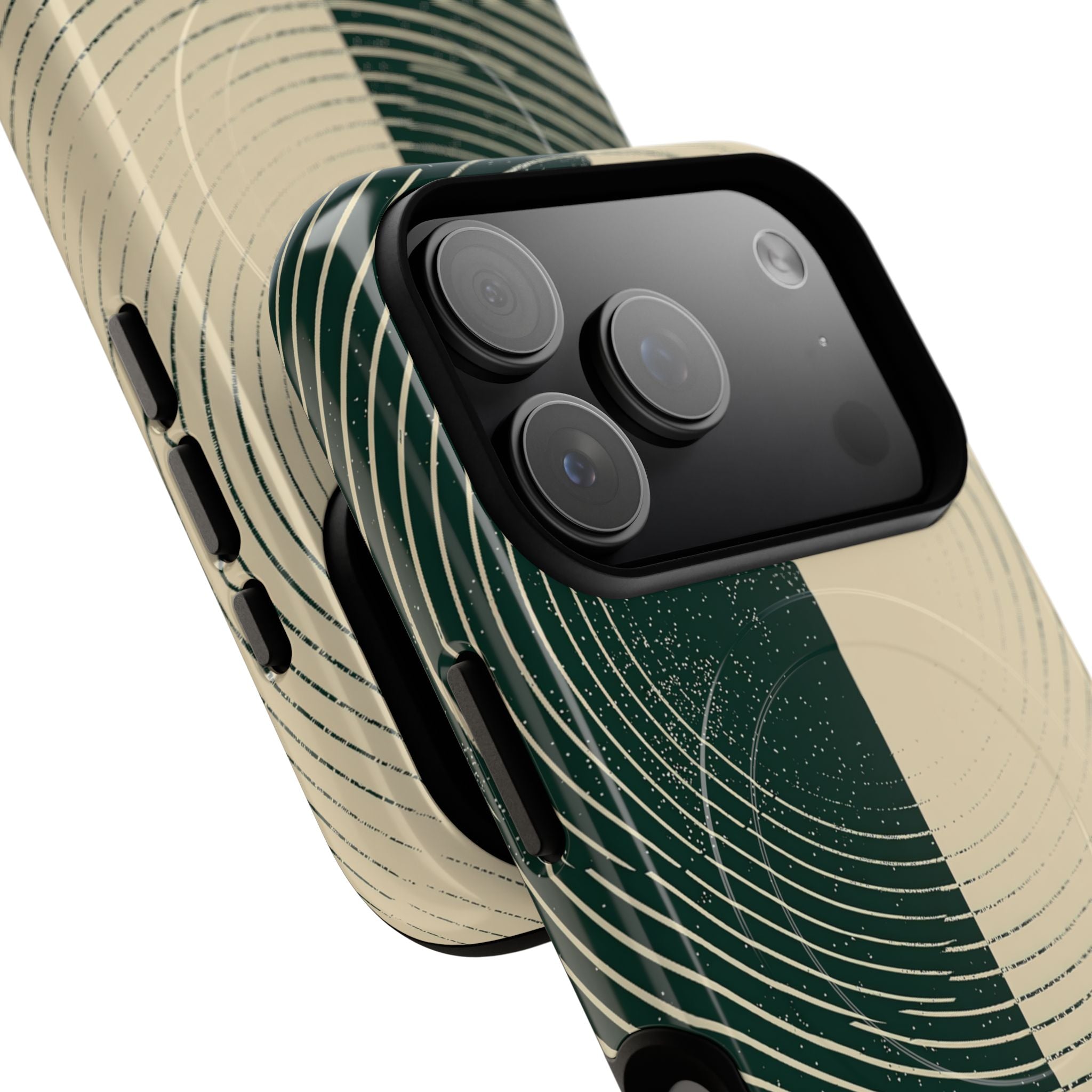 Green Tough 2.0 Magsafe Phone Case for iPhone - Evergreen Split Grain