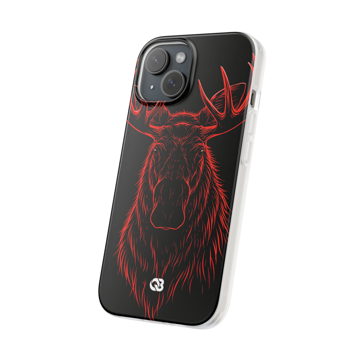 Nordic Moose Contour · Lite Phone Case for iPhone ·  Red