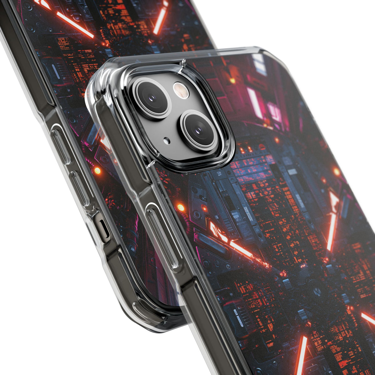 Cybernetic Reactor Core · Clear Impact Magnetic Phone Case for iPhone · Black