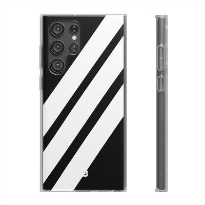Obsidian White Bars · Soft Phone Case for Samsung