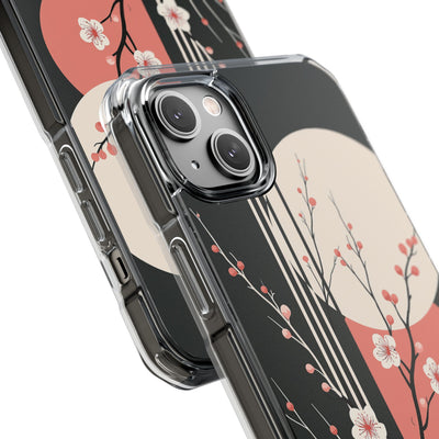 Black Impact MagSafe Phone Case for iPhone - Kyoto Midnight Blossom