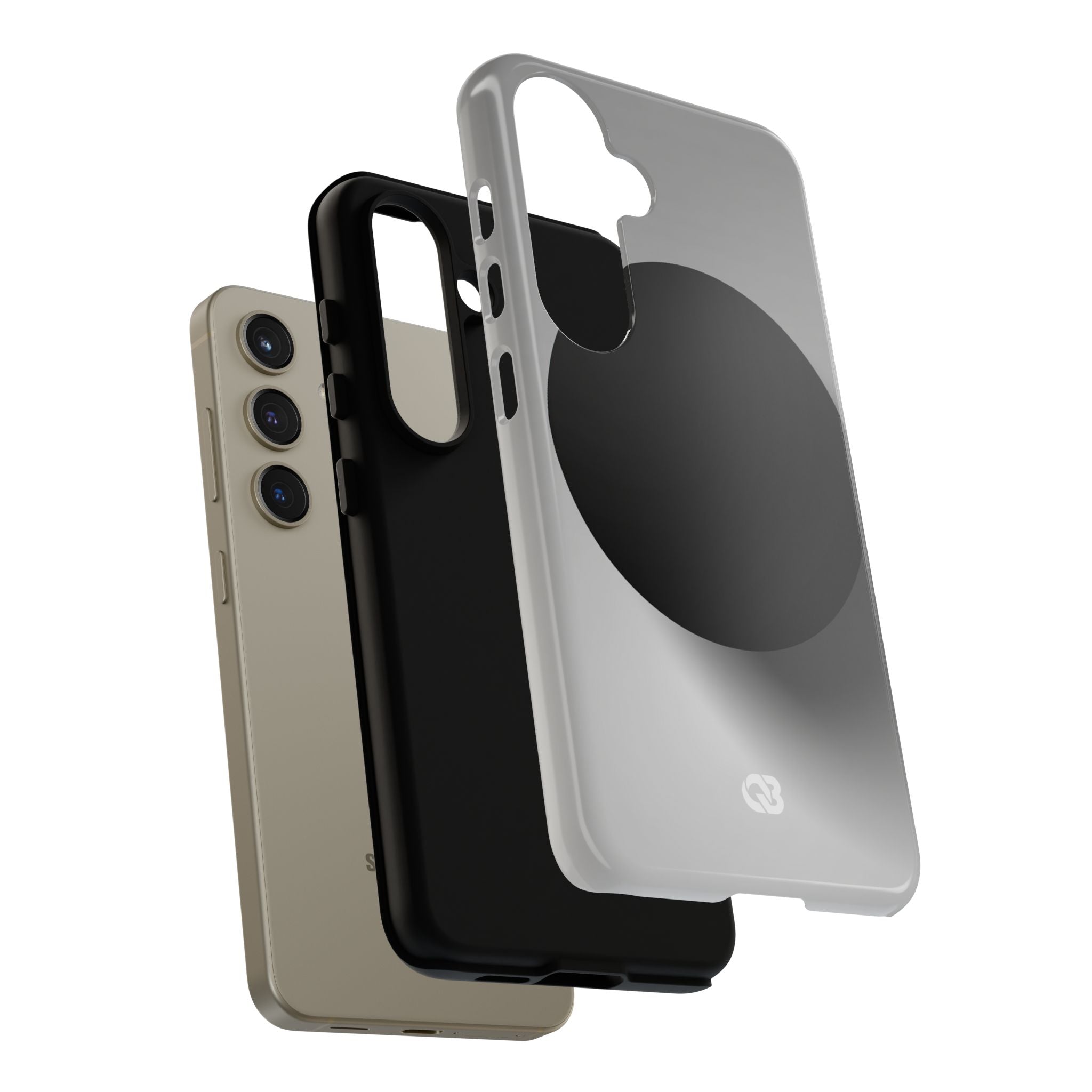 Grey Tough Phone Case for Samsung - Matte Onyx Sphere