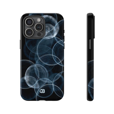 Blue Tough Phone Case for iPhone - Cyan Pulse Ripple
