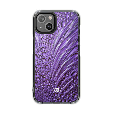 Violet Liquid Gel · Clear Impact Magnetic Phone Case for iPhone · Purple