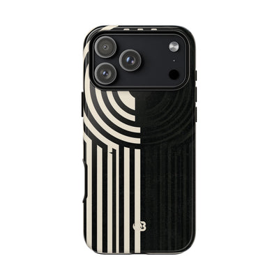 Beige Tough Phone Case for iPhone - Monolith Ivory Signal