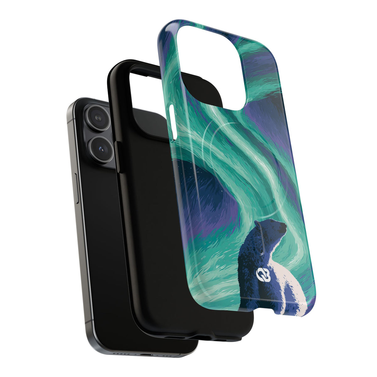 Arctic Aurora Bear · Tough 2.0 Magnetic Phone Case for iPhone · Teal