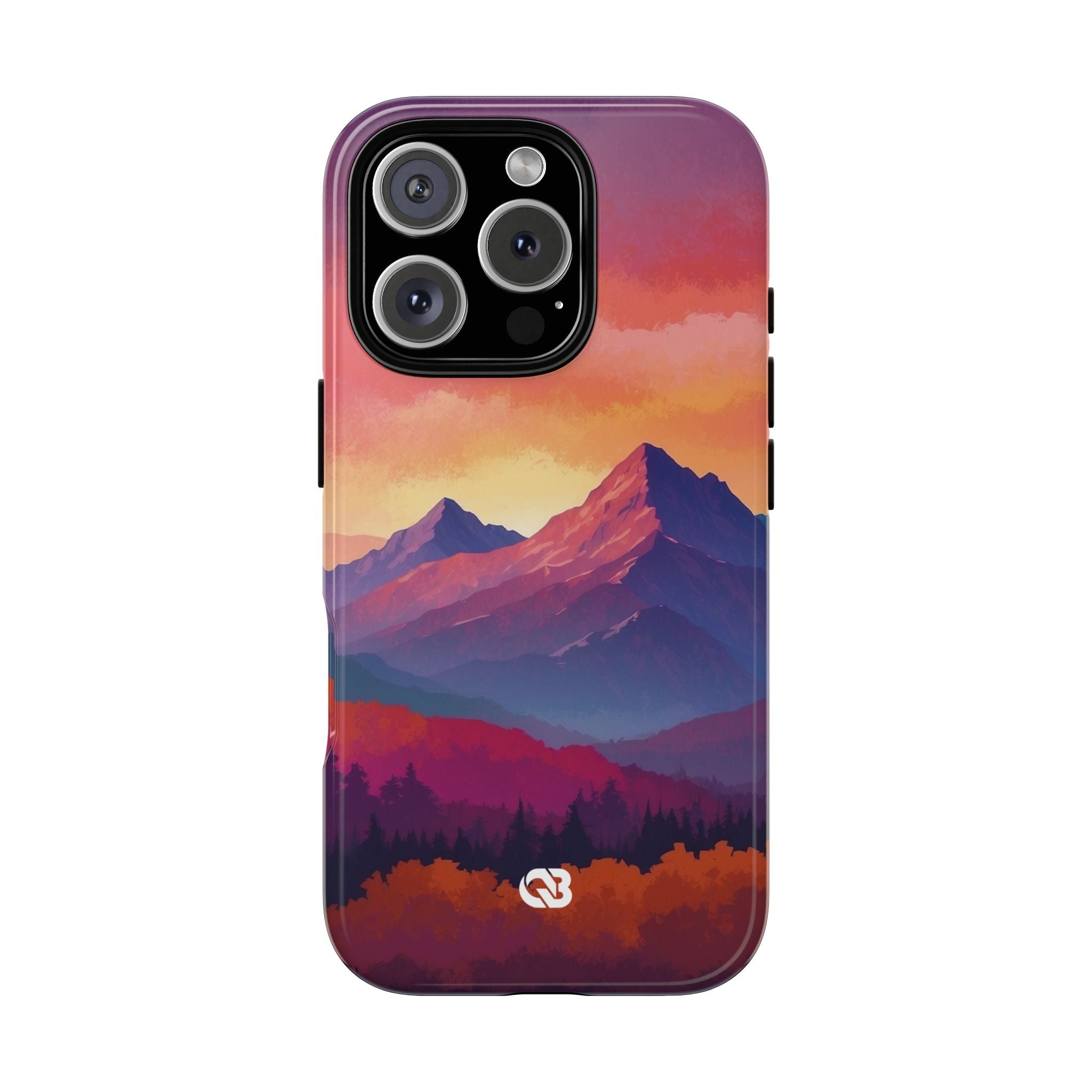 Crimson Mountain Dusk · Tough Phone Case for iPhone