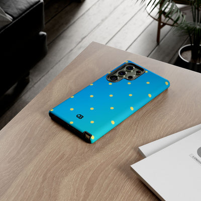 Cyan Sun Dots · Tough Custodia per Samsung
