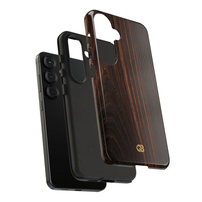 Brown Tough Phone Case for Samsung - Burnished Mahogany Grain