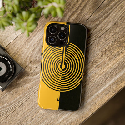 Yellow Tough Phone Case for iPhone - Voltage Sector Pulse