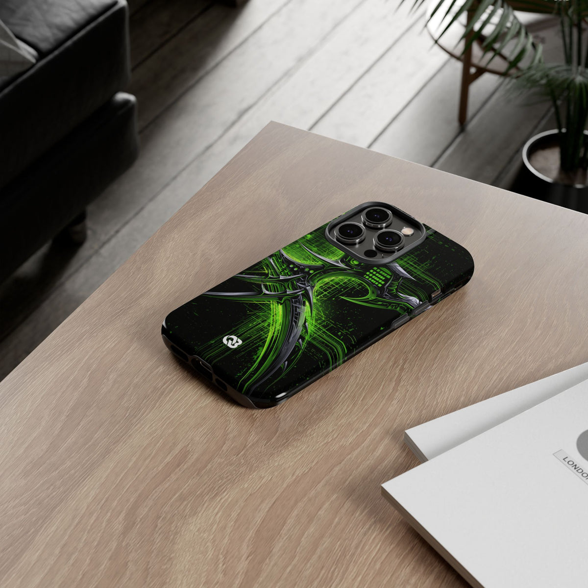 Cyber Sigil Grid · Tough Phone Case for iPhone · Green