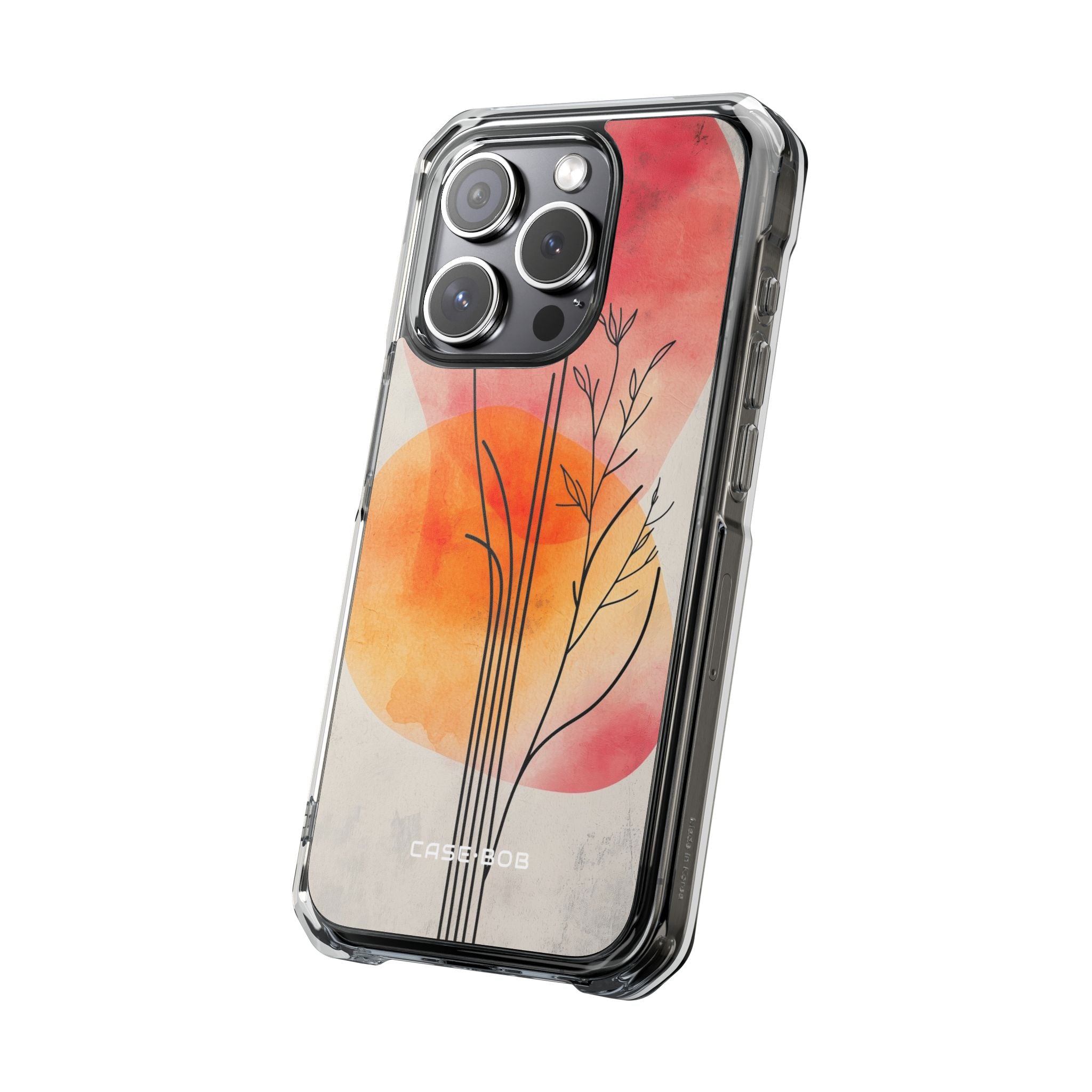Curved Stem Sunset iPhone 15 Pro Case - Impact