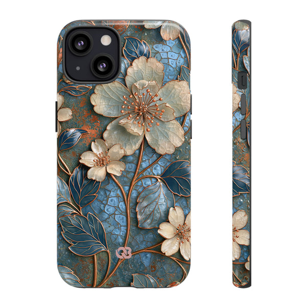 Gilded Blossom Reverie · Tough Phone Case for iPhone · Teal