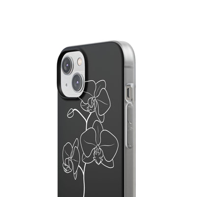 Black Lite Phone Case for iPhone - Noir Alabaster Orchid
