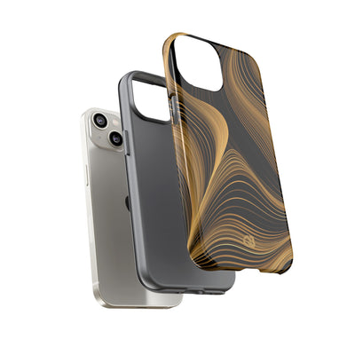 Gold Tough Phone Case for iPhone - Molten Copper Strands
