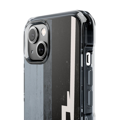 Grey Impact MagSafe Phone Case for iPhone - Industrial Concrete Void
