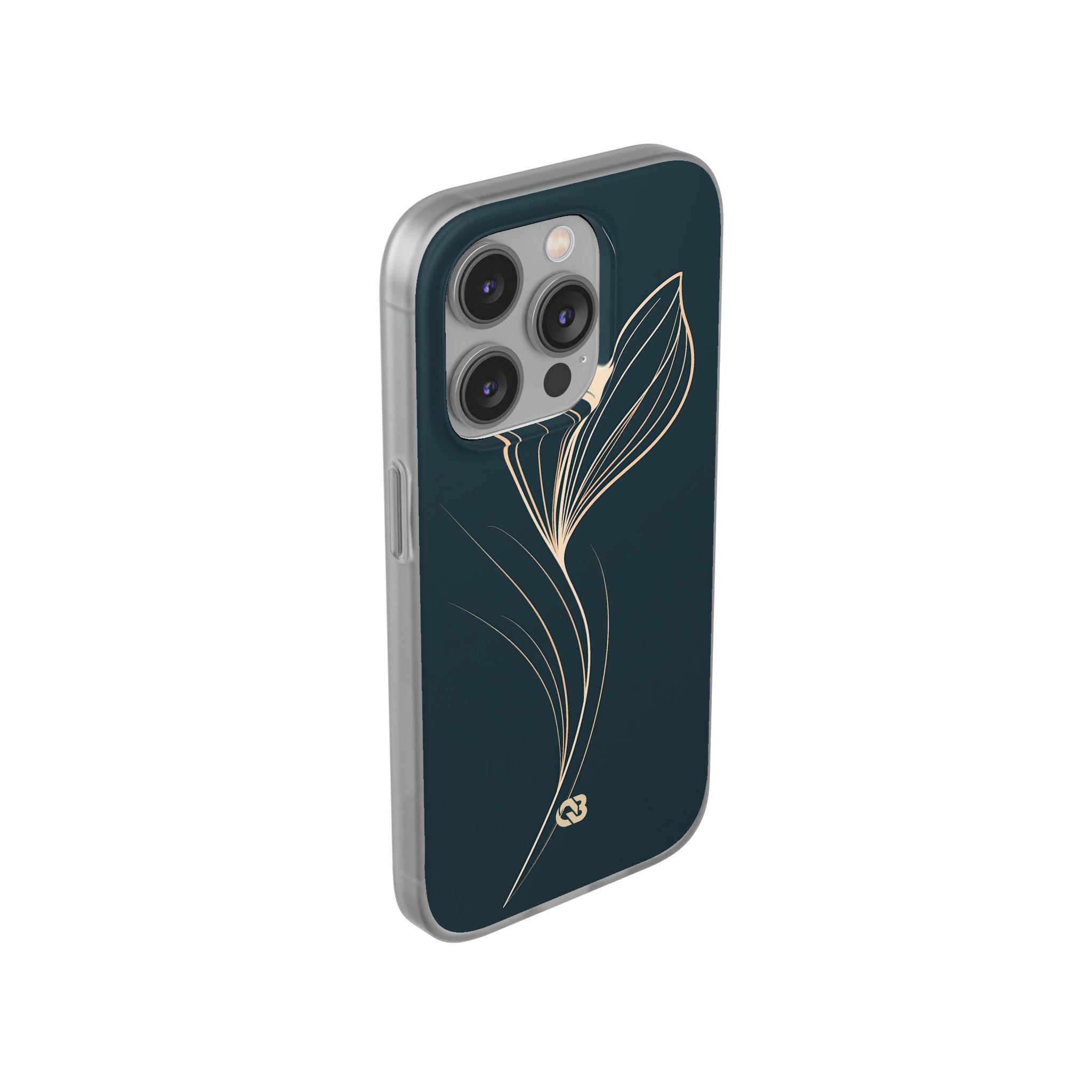 Teal Lite Phone Case for iPhone - Sandstone Silk Flora