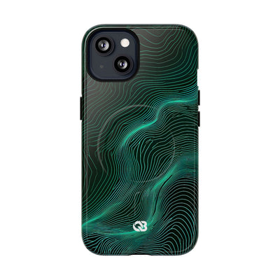 Emerald Topo Ridge · Tough 2.0 Magnetic Phone Case for iPhone · Green