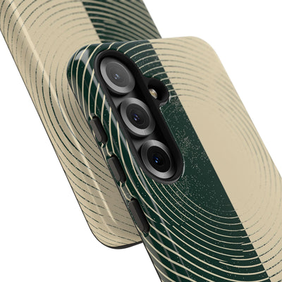Green Tough Phone Case for Samsung - Evergreen Split Grain