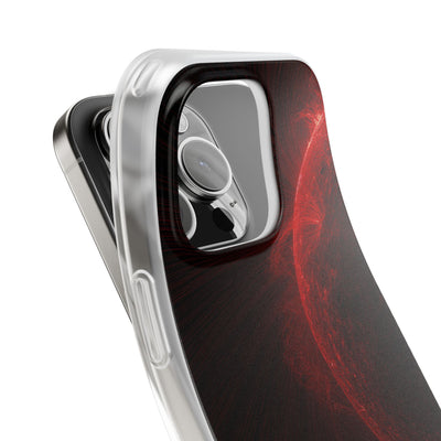 Red Lite Phone Case for iPhone - Solar Crimson Flare