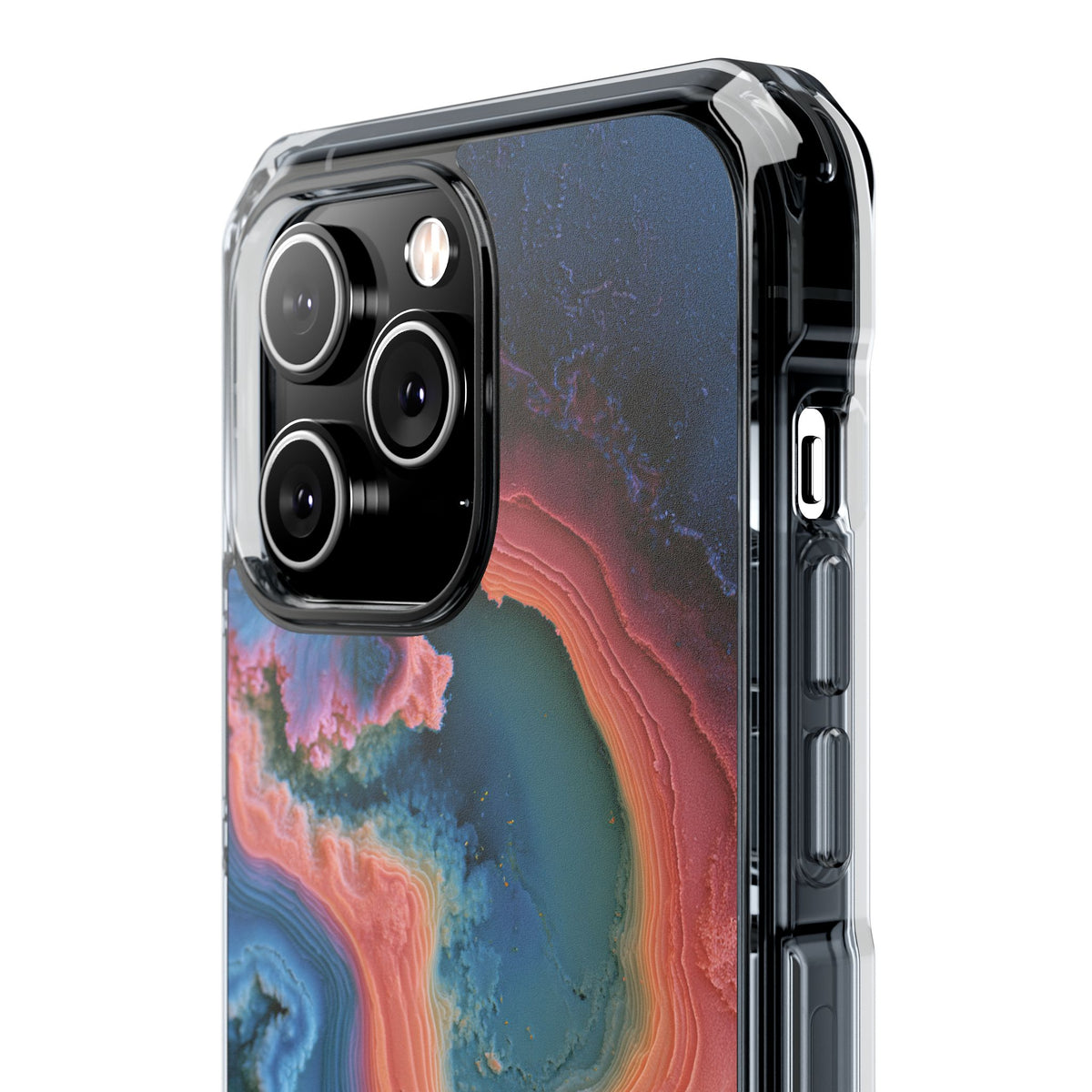 Luminous Resonance · Clear Impact Magnetic Phone Case for iPhone · Blue