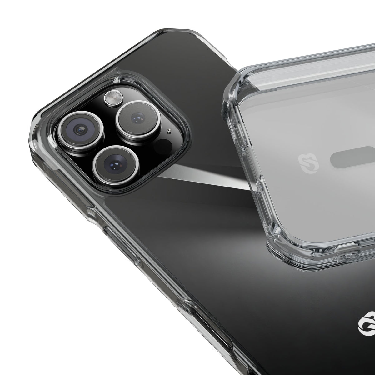Obsidian Ridge · Clear Impact Magnetic Phone Case for iPhone ·  Black