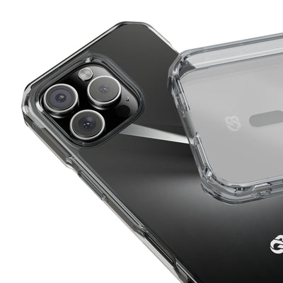 Obsidian Ridge · Clear Impact Magnetic Phone Case for iPhone ·  Black