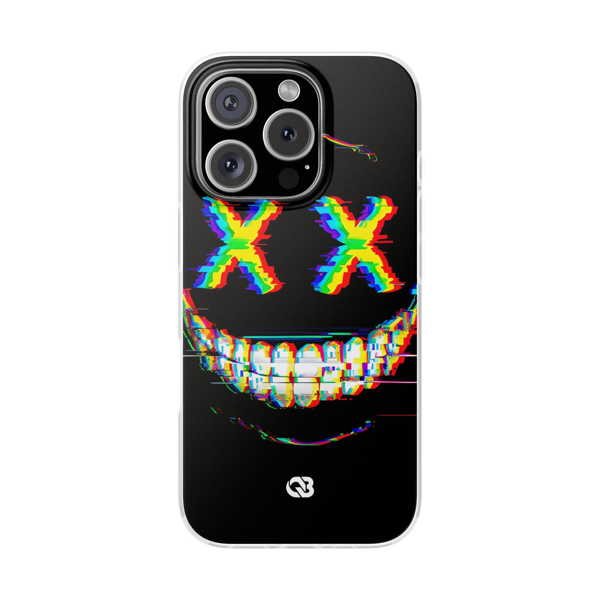Glitch Grin Distortion · Soft Handyhülle für iPhone