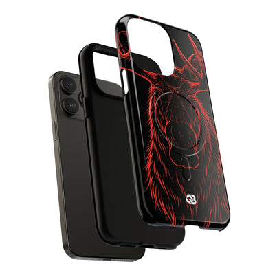 Crimson Horizon Moose · Tough 2.0 Magnetic Phone Case for iPhone · Black
