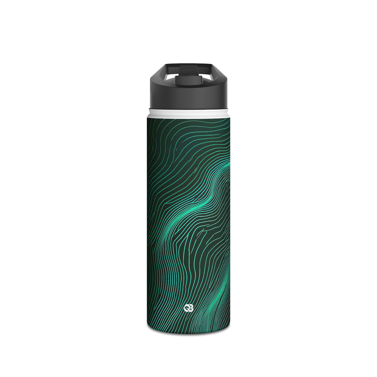 Emerald Topography · Insulated Water Bottle · Green